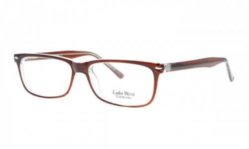 Lido West Ridge Eyeglasses, Brown/Crystal