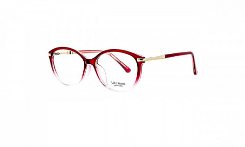 Lido West Tuna Eyeglasses, Burgundy Fade