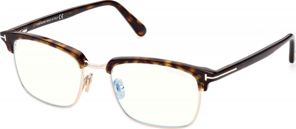 Tom Ford FT5801-B Eyeglasses, 052 - Shiny Rose Gold / Dark Havana