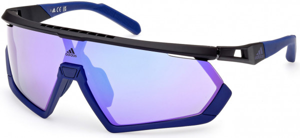 adidas SP0054 Sunglasses, 02Z - Matte Black / Gradient Or Mirror Violet