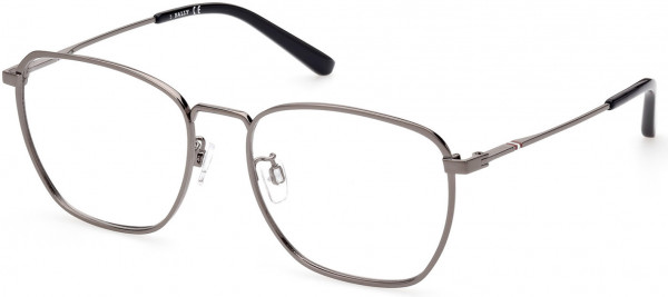 Bally BY5059-D Eyeglasses, 008 - Shiny Gunmetal, Shiny Temples, Titanium, Solid Ultramarine Blue Tip