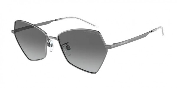 Emporio Armani EA2127 Sunglasses, 301011 SHINY GUNMETAL GRADIENT GREY (GREY)
