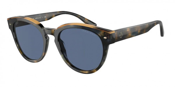 Giorgio Armani AR8164 Sunglasses, 541180 BROWN TORTOISE/HONEY DARK BLUE (BROWN)