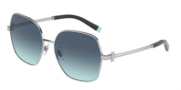 Tiffany & Co. TF3085B Sunglasses, 60019S SILVER AZURE GRADIENT BLUE (SILVER)