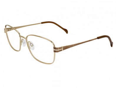 Port Royale TC890 Eyeglasses, C-1 Yellow Gold/Brown