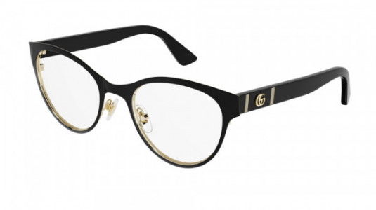 Gucci GG1114O Eyeglasses, 001 - BLACK with TRANSPARENT lenses