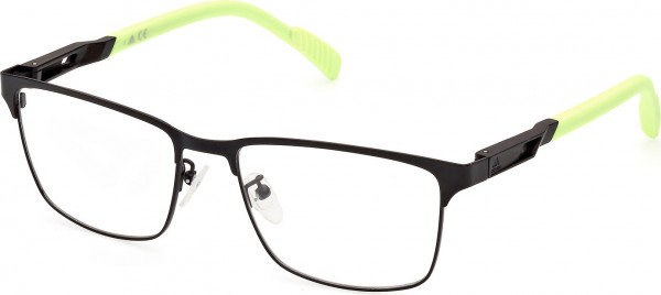 adidas SP5024 Eyeglasses, 005 - Matte Black / Matte Light Green