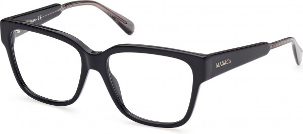 MAX&Co. MO5048 Eyeglasses, 001 - Shiny Black / Shiny Black