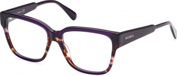 MAX&Co. MO5048 Eyeglasses, 56A - Violet/Havana / Shiny Violet