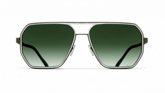Blackfin Eagle Head [BF978] Sunglasses, C1464 - Green/Silver (Gradient Dark Green)