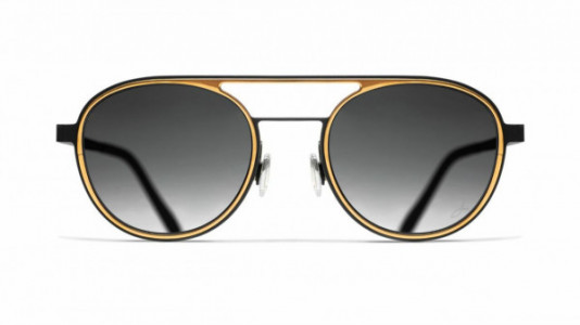 Blackfin Pebble Beach [BF979] | Blackfin Black Edition Sunglasses, C1465 - Light Gold/Black (Solid Smoke)