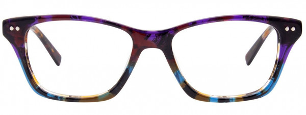EasyClip EC453 Eyeglasses, 080 - Violet & Amber & Blue