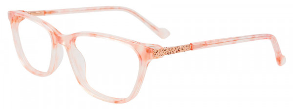 EasyClip EC618 Eyeglasses, 030 - Pink Transp Prl Eff & Pink Gld