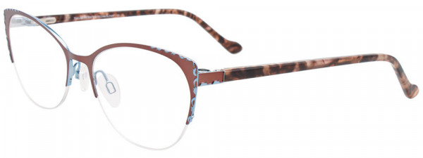 Takumi TK1204 Eyeglasses, 010 - Sat Brn & Sh Blue / Brn Tort