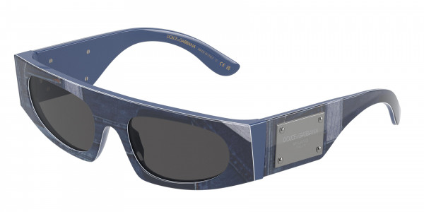 Dolce & Gabbana DG4411 Sunglasses, 340287 DENIM DARK GREY (BLUE)