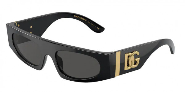 Dolce & Gabbana DG4411 Sunglasses, 501/87 BLACK DARK GREY (BLACK)