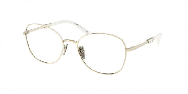 Prada PR 64YV Eyeglasses, 09U1O1 PALE GOLD/TALCO (GOLD)
