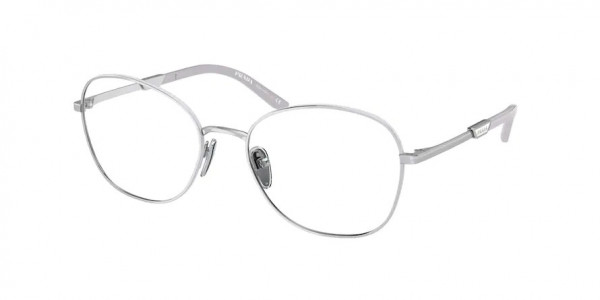 Prada PR 64YV Eyeglasses, 15A1O1 SILVER/WISTERIA (SILVER)