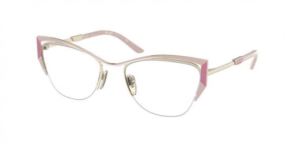 Prada PR 63YV Eyeglasses, 14A1O1 ALABASTER/BEGONIA/PALE GOLD (WHITE)