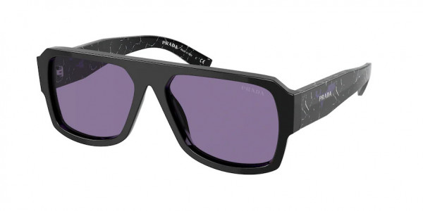 Prada PR 22YS Sunglasses, 1AB05Q BLACK VIOLET MIRROR INTERNAL S (BLACK)