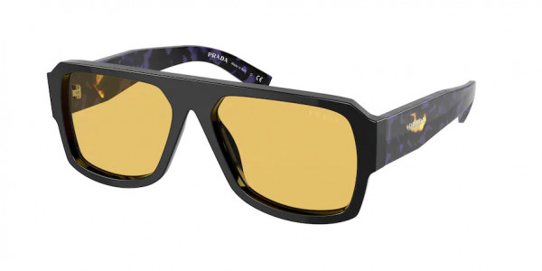 Prada PR 22YS Sunglasses, 1AB0B7 BLACK YELLOW (BLACK)