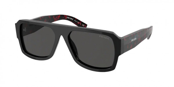 Prada PR 22YS Sunglasses, 1AB5S0 BLACK DARK GREY (BLACK)