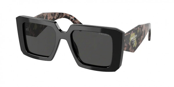Prada PR 23YS Sunglasses, 1AB5S0 BLACK DARK GREY (BLACK)