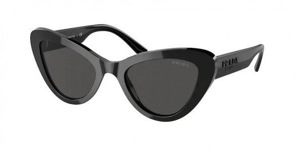 Prada PR 13YS Sunglasses, 1AB5S0 BLACK DARK GREY (BLACK)