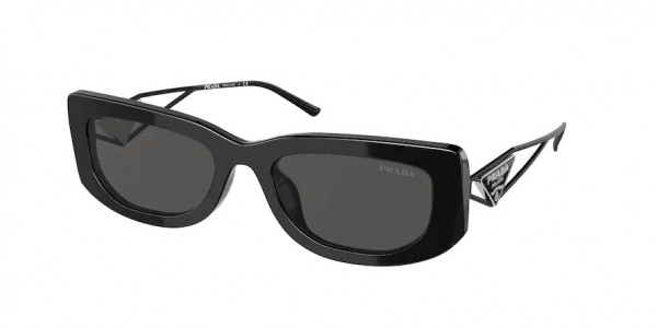 Prada PR 14YS Sunglasses, 1AB5S0 BLACK DARK GREY (BLACK)