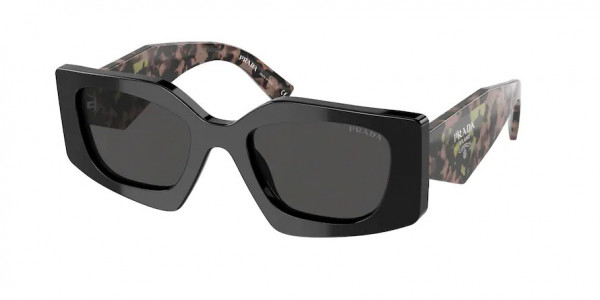 Prada PR 15YS Sunglasses, 1AB5S0 BLACK DARK GREY (BLACK)