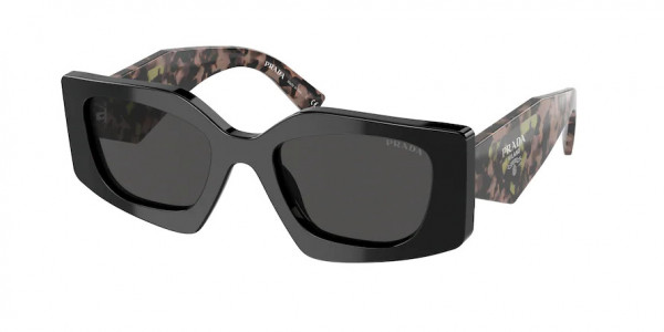 Prada PR 15YSF Sunglasses, 1AB5S0 BLACK DARK GREY (BLACK)