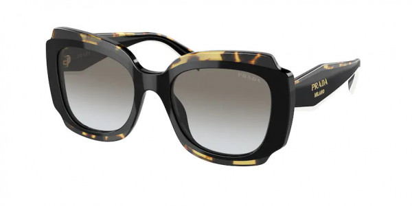 Prada PR 16YS Sunglasses, 01M0A7 BLACK/HAVANA DARK GREY (BLACK)