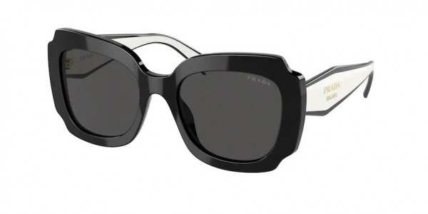 Prada PR 16YS Sunglasses, 09Q5S0 BLACK DARK GREY (BLACK)