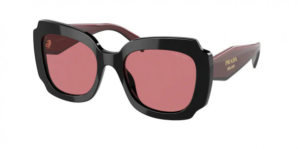 Prada PR 16YS Sunglasses, 1AB06Q BLACK RED MIRROR INTERNAL SILV (BLACK)
