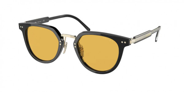 Prada PR 17YS Sunglasses, AAV07M BLACK YELLOW ORANGE (BLACK)