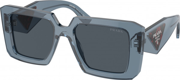 Prada PR 23YSF Sunglasses, 19O70B TRANSPARENT GRAPHITE DARK GREY (GREY)