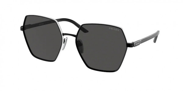 Prada PR 56YS Sunglasses, 1AB5S0 BLACK DARK GREY (BLACK)