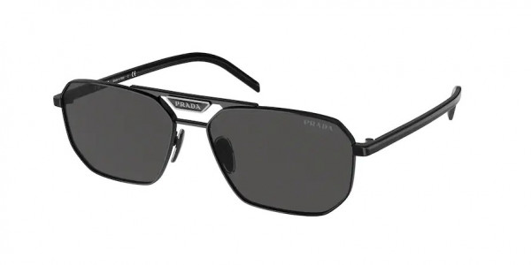Prada PR 58YS Sunglasses, 1AB5S0 BLACK DARK GREY (BLACK)