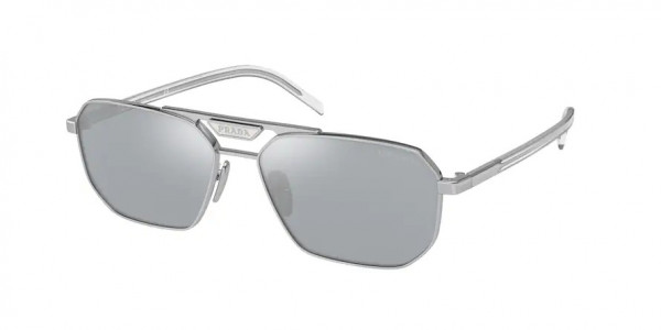 Prada PR 58YS Sunglasses, 1BC02R SILVER BLUE MIRROR SILVER 80 (SILVER)