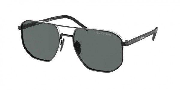 Prada PR 59YS Sunglasses, 1AB5Z1 BLACK POLAR DARK GREY (BLACK)