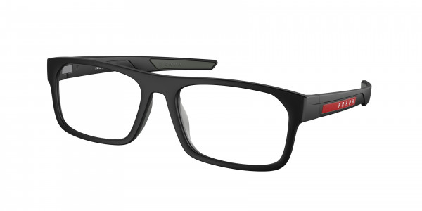 Prada Linea Rossa PS 08OV Eyeglasses, 18P1O1 MATTE BLACK (BLACK)
