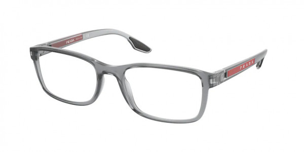 Prada Linea Rossa PS 09OV Eyeglasses, 14C1O1 GREY TRANSPARENT (GREY)