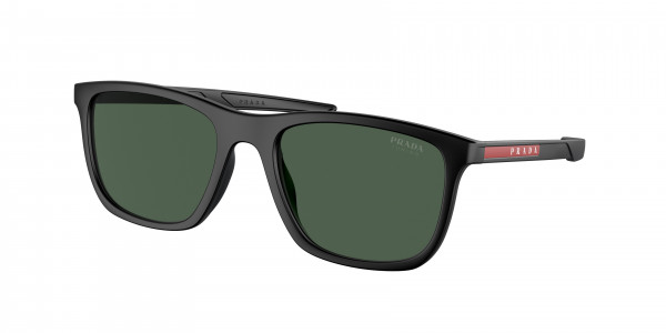 Prada Linea Rossa PS 10WS Sunglasses, 1BO06U MATTE BLACK DARK GREEN (BLACK)