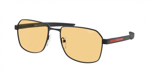 Prada Linea Rossa PS 54WS Sunglasses, DG001S MATTE BLACK ORANGE PHOTOCHROMI (BLACK)