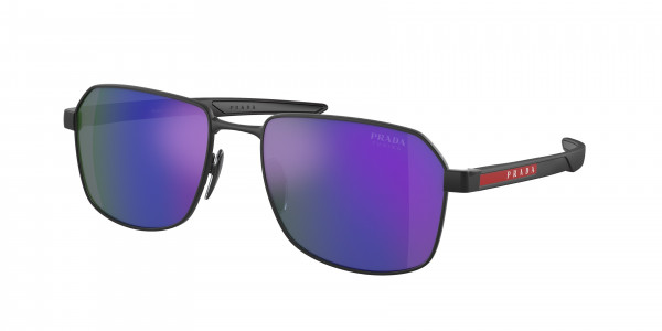 Prada Linea Rossa PS 54WS Sunglasses, DG005U BLACK RUBBER DARK BLUE MIRROR (BLACK)