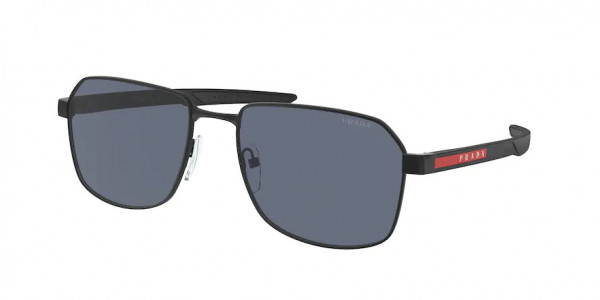 Prada Linea Rossa PS 54WS Sunglasses, DG009R BLACK RUBBER BLUE (BLACK)