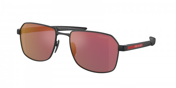 Prada Linea Rossa PS 54WS Sunglasses, DG010A BLACK RUBBER DARK GREY MIRROR (BLACK)