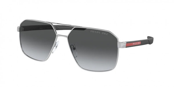 Prada Linea Rossa PS 55WS Sunglasses, 1BC06G SILVER POLAR GREY GRADIENT (SILVER)