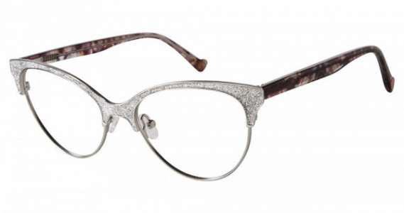 Betsey Johnson BET FLARE Eyeglasses, silver
