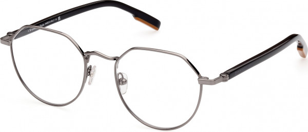Ermenegildo Zegna EZ5238 Eyeglasses, 012 - Shiny Dark Ruthenium / Black/Monocolor